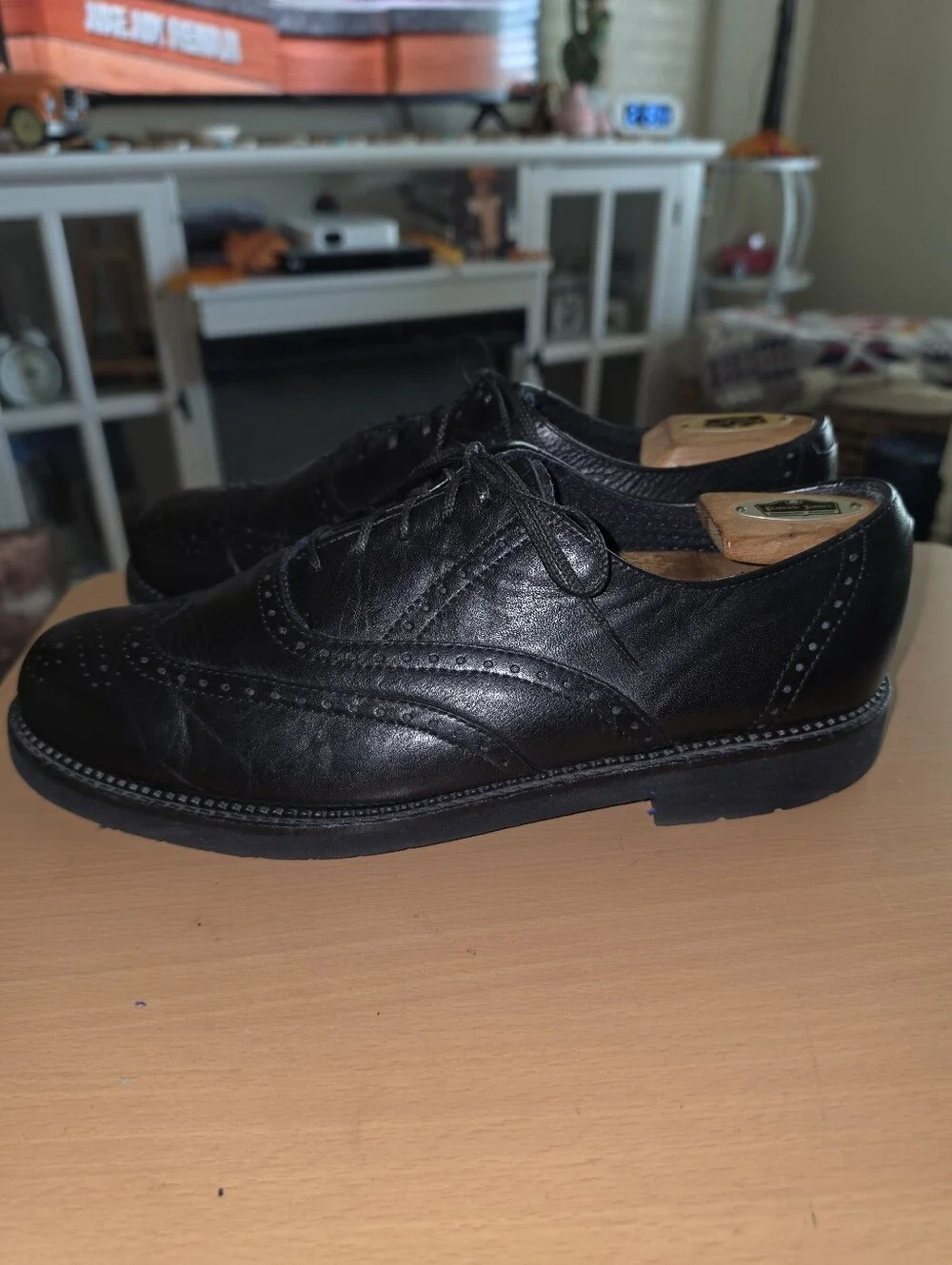 RED WING REDWING Black Leather Wingtips/Derbys Size 11.5 Nice Pre-owned!